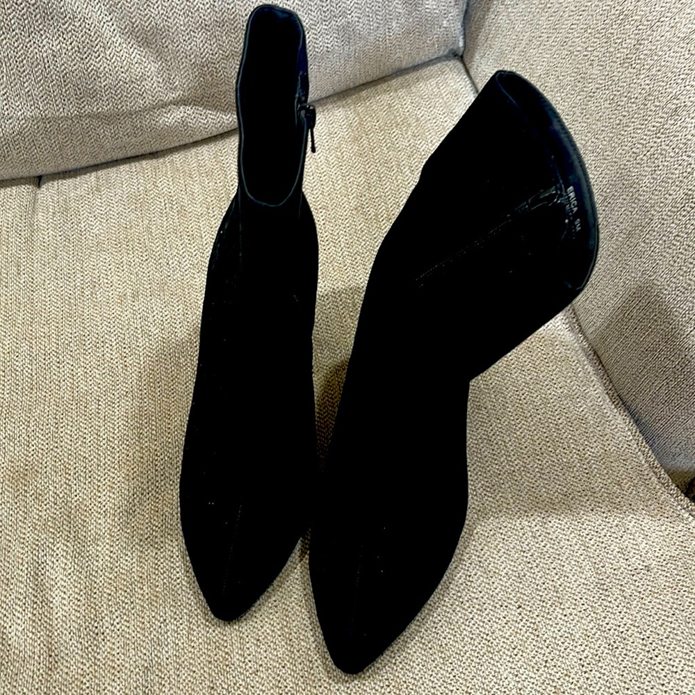 Black suede boots